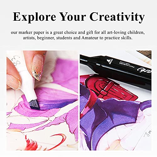 Marker Paper Pad Sketchbook for Alcohol Markers, 60pages