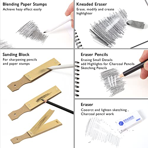 42 Piece Professional Sketching Set with Sketchbook - Ideal for Artists, Adults, Teens and Beginners