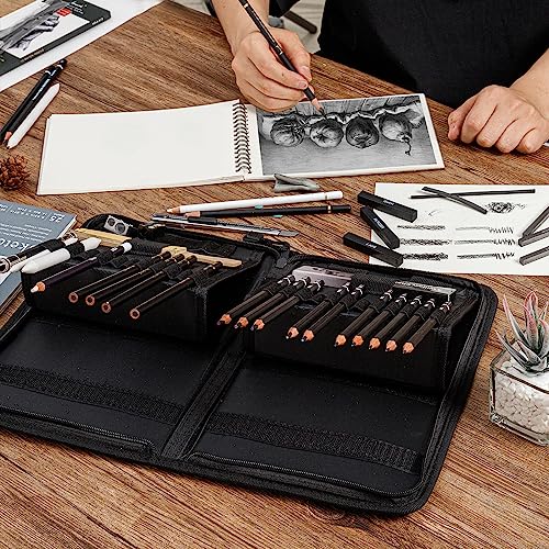 42 Piece Professional Sketching Set with Sketchbook - Ideal for Artists, Adults, Teens and Beginners
