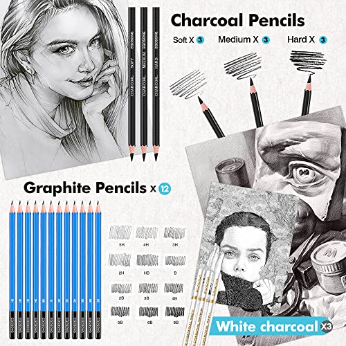 Pro Art Sketching Set with 73 Drawing Supplies