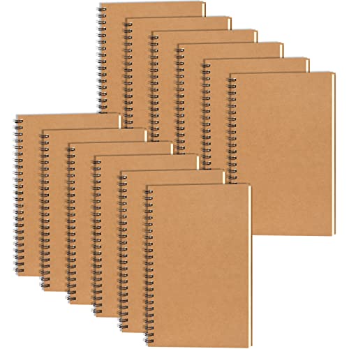 EOOUT 12 Pack A5 Sketchbooks: Blank Spiral Notebooks