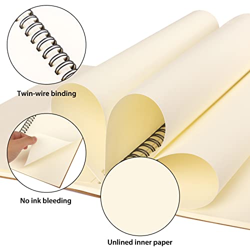 EOOUT 12 Pack A5 Sketchbooks: Blank Spiral Notebooks