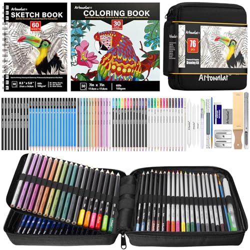Artownlar 76 Art Set - Pro Sketching Kit for All Ages