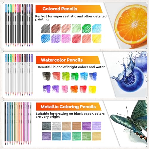 Artownlar 76 Art Set - Pro Sketching Kit for All Ages