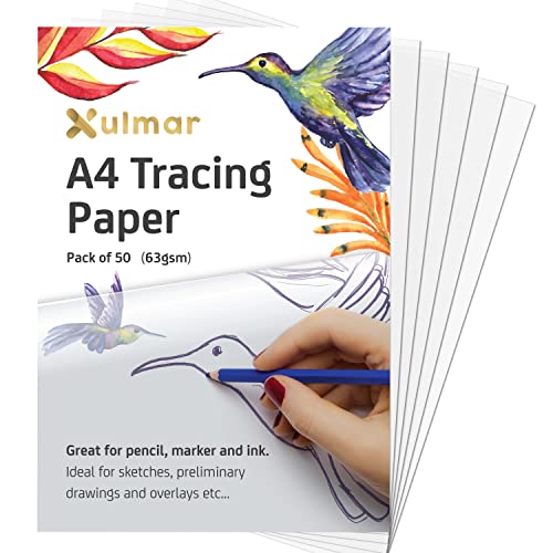 50 Sheets Xulmar Tracing Paper for Art & Sewing