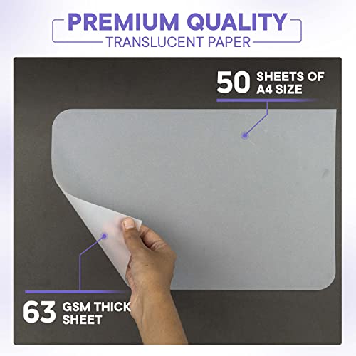 50 Sheets Xulmar Tracing Paper for Art & Sewing