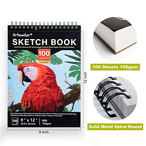 Artownlar 9x12" Premium Sketch Book Sketch Pad