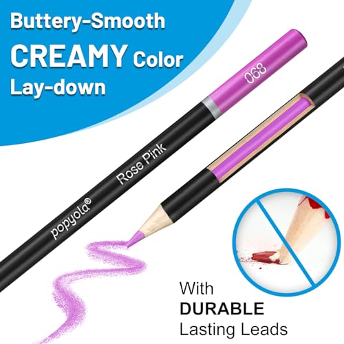 136 Colored Pencils Set with Portable Case, Sketchbook