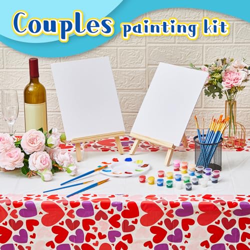 Valentines Couple Painting Set - Pre Drawn Canvas Kit