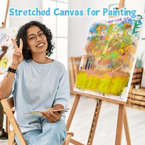 ESRICH 24x36 Stretched Canvas 3 Pack for Painting