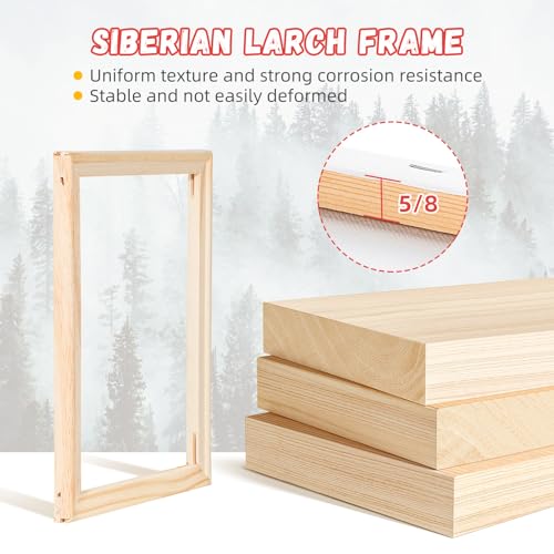 6 Pack 5x7 inch Stretched Blank Canvases for Painting