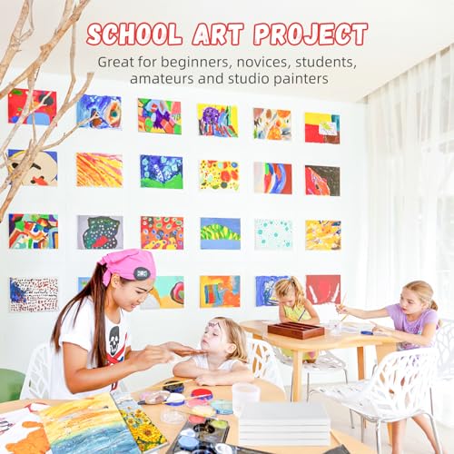 6 Pack 5x7 inch Stretched Blank Canvases for Painting
