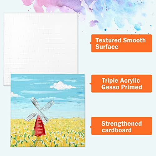 Mini Canvases Art Painting Kit with Easel & Brushes