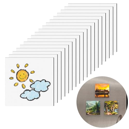 48 Mini Magnetic Canvas Tiles for Painting Art Panels