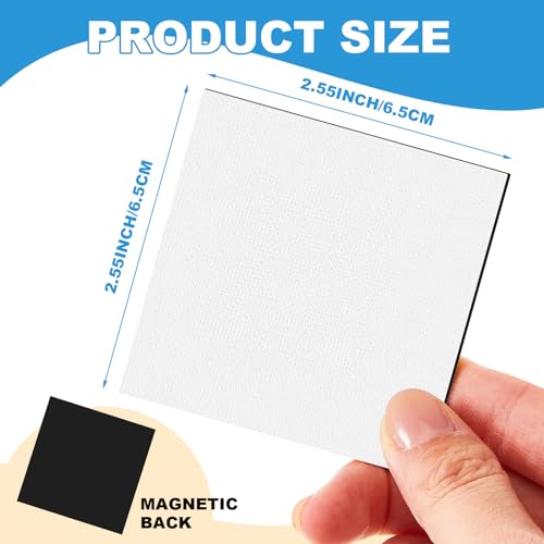 48 Mini Magnetic Canvas Tiles for Painting Art Panels