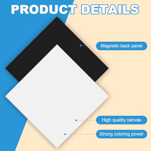 48 Mini Magnetic Canvas Tiles for Painting Art Panels