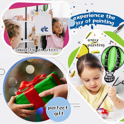 Premium Art Paint Set: Acrylic Paints, Brushes, Canvas, Easel