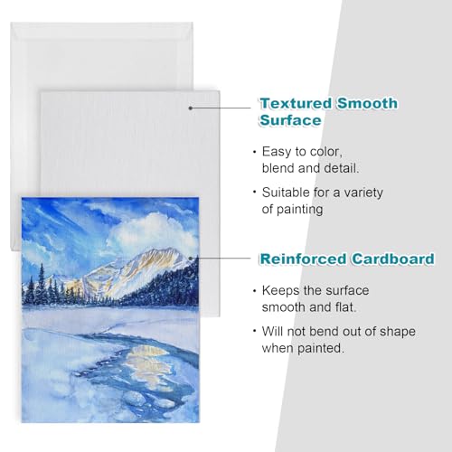 Acrylic Paint Set with 6 Canvases, 18 Paints
