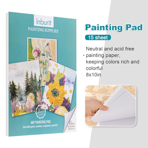 Acrylic Paint Set with 6 Canvases, 18 Paints