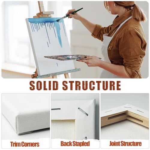 32 Pack Professional Stretched Canvas for Painting Variety