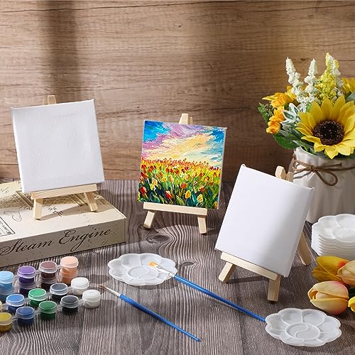 Qilery 12-Piece Acrylic Paint Set with Canvas