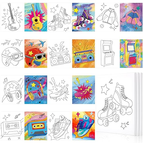 Pre-Drawn Afro Queen Canvas Kit for Painting & Sip