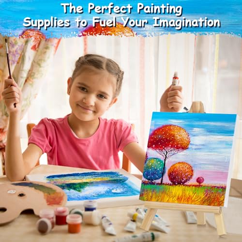 Mini Square Canvases for Painting - Pack of 12