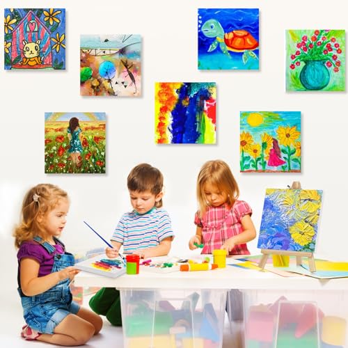 Mini Square Canvases for Painting - Pack of 12