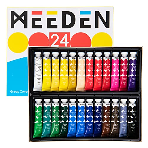 MEEDEN Non-Toxic Gouache Paint Set, 24 x 12ml