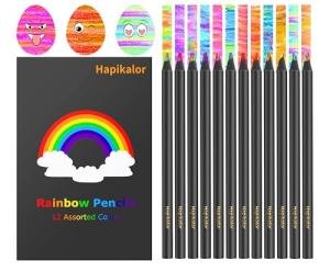 Hapikalor 12-Color Jumbo Rainbow Colored Pencils Set