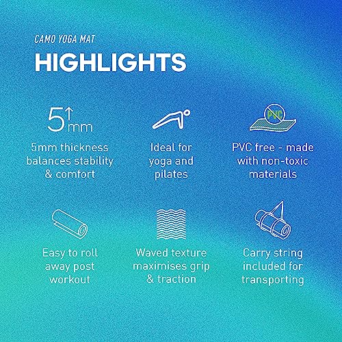 Raw Steel adidas Camo Yoga Mat - 4mm