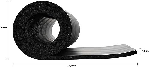 Extra Thick Yoga Mat with Strap - Black
