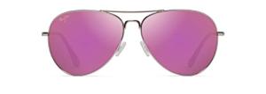Maui Jim Rose Gold Polarized Aviator Sunglasses, Medium