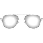 AO Original Pilot Sunglasses - SkyMaster Mirrored Glass Lenses - Bayonet Temple - Polarized