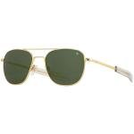 AO Original Pilot Sunglasses - Gold - Calobar Green AOLite Nylon Lenses - Bayonet Temple - 52-20-140