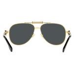 Versace Aviator Sunglasses with Gold Frame & Dark Lenses