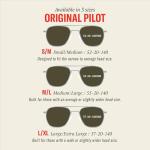 AO Original Pilot Sunglasses - Matte Silver - Calobar Green SkyMaster Glass Lenses - Bayonet Temple - 57-20-140