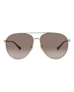 Gucci Women's Metal Aviator Sunglasses, Endura Gold