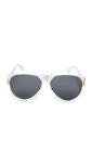 Versace Women's White/Grey Medusa Aviator Sunglasses 0VE2150Q