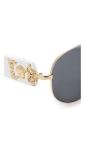 Versace Women's White/Grey Medusa Aviator Sunglasses 0VE2150Q
