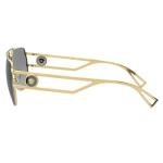 Versace Gold Metal Aviator Sunglasses with Grey Lens
