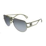 Versace Pale Gold Aviator Sunglasses with Silver Mirror