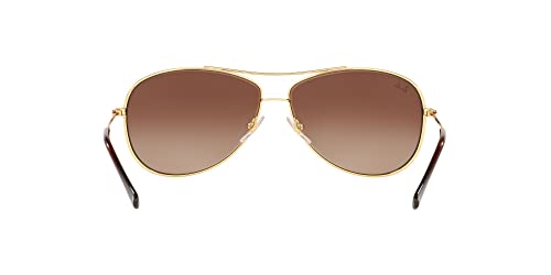 Ray-Ban Gold Metal Pilot Aviator Sunglasses Gradient Lens