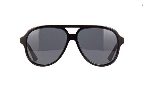 Gucci Black Aviator Sunglasses with Grey Lens