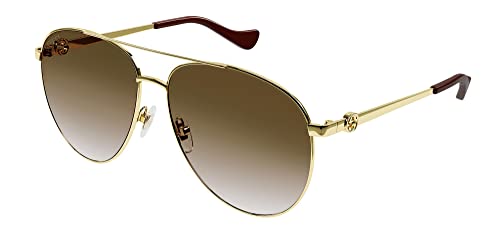Gucci Women's Metal Aviator Sunglasses, Endura Gold
