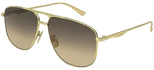 Gucci Women's Aviator Sunglasses, Gold, 60 mm