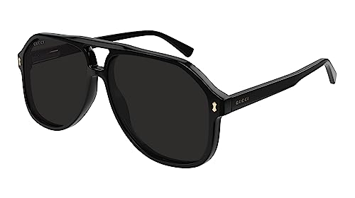 Gucci Aviator Sunglasses Black GG1042S 60mm
