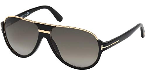 Tom Ford DIMITRY Men's Shiny Black Aviator Sunglasses