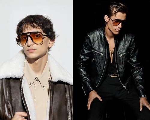 Vintage Oversized Aviator Sunglasses 70s Classic Square Aviators