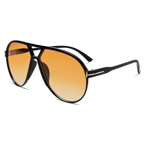 Vintage Oversized Aviator Sunglasses 70s Classic Square Aviators